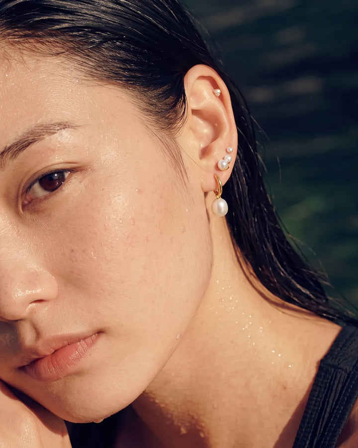 Classic Pearl Drop Earrings model