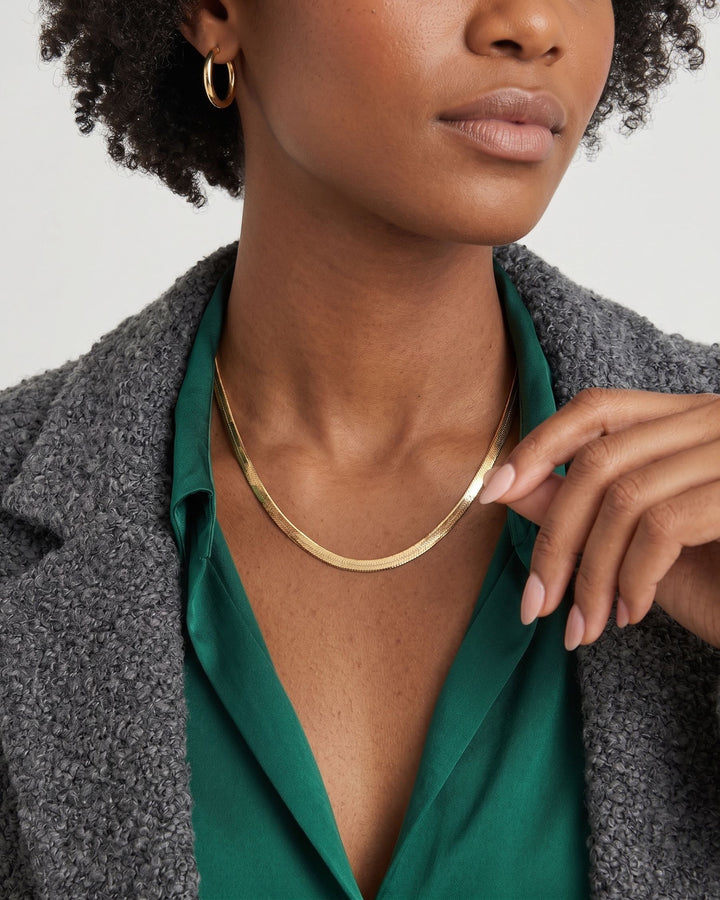 Herringbone Necklace model