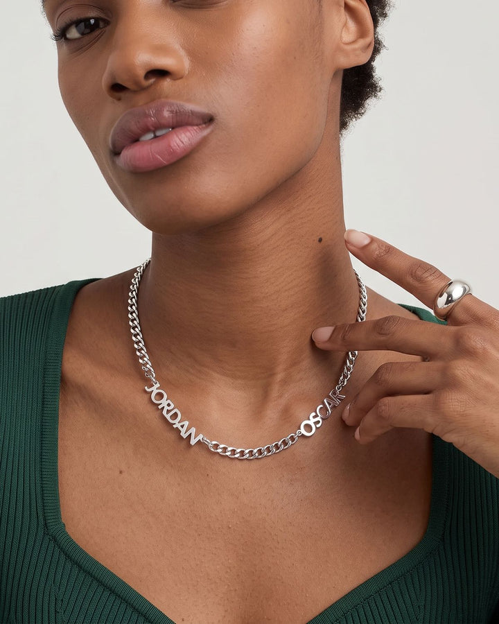 Multi Name Necklace model