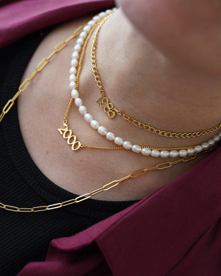 Birth Year Necklace model