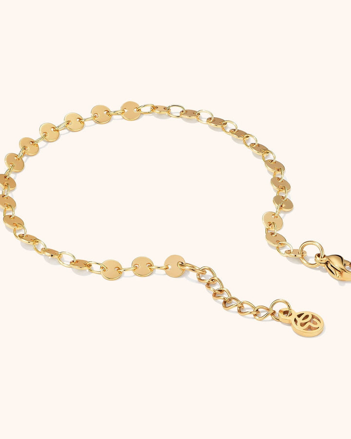 Gold Filled Disc Chain Anklet model