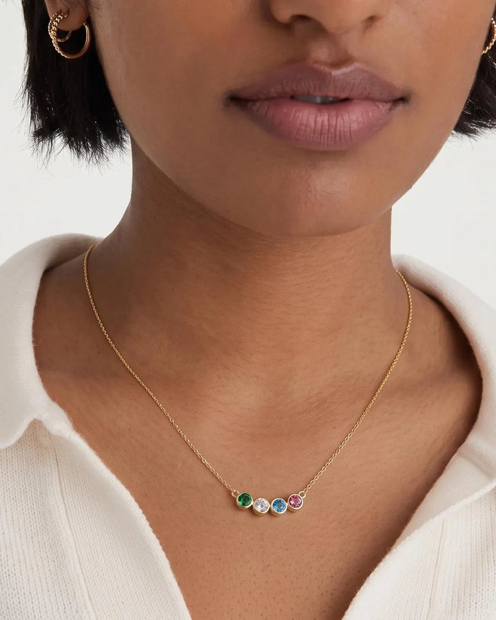 Family Birthstone Necklace model