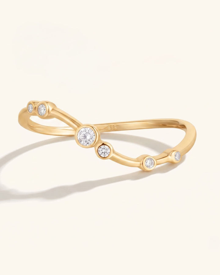 Modern Bezel Lab-Grown Diamond Wrap Ring