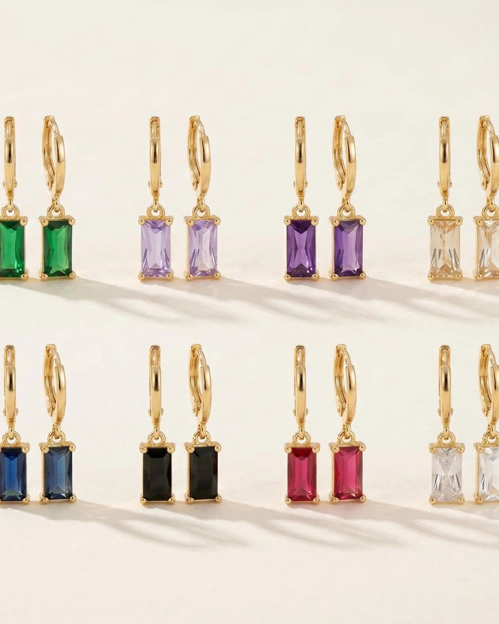 Baguette Drop Earrings