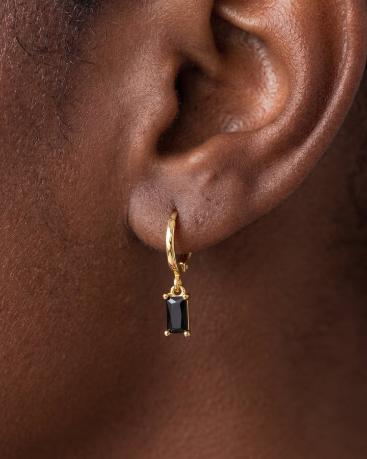 Baguette Drop Earrings model