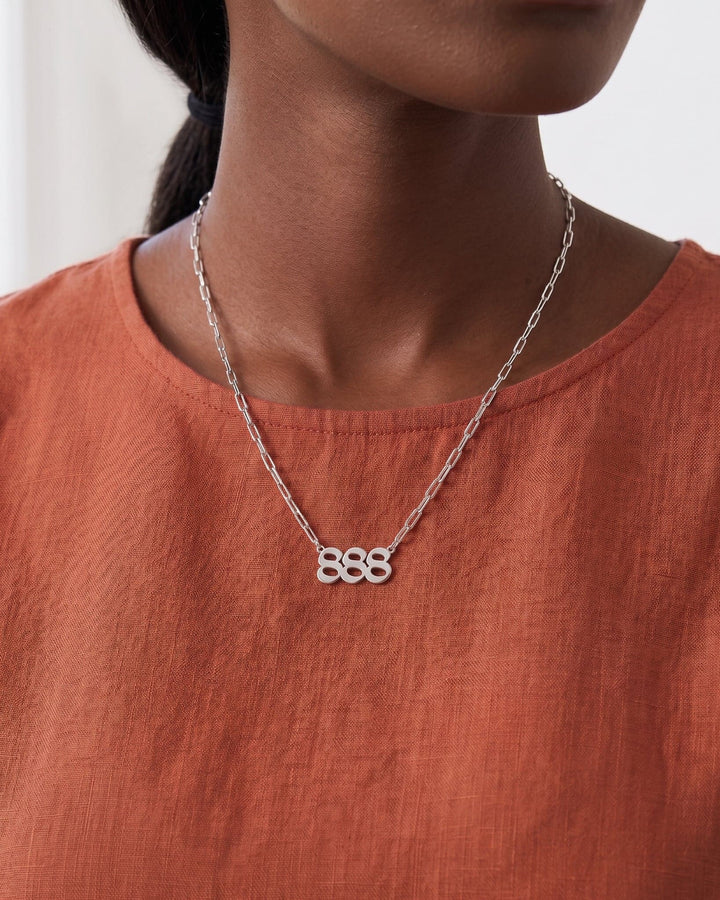Dainty Angel Number Necklace model