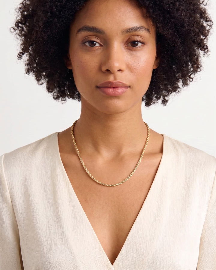 Everyday 3mm Rope Chain Necklace model